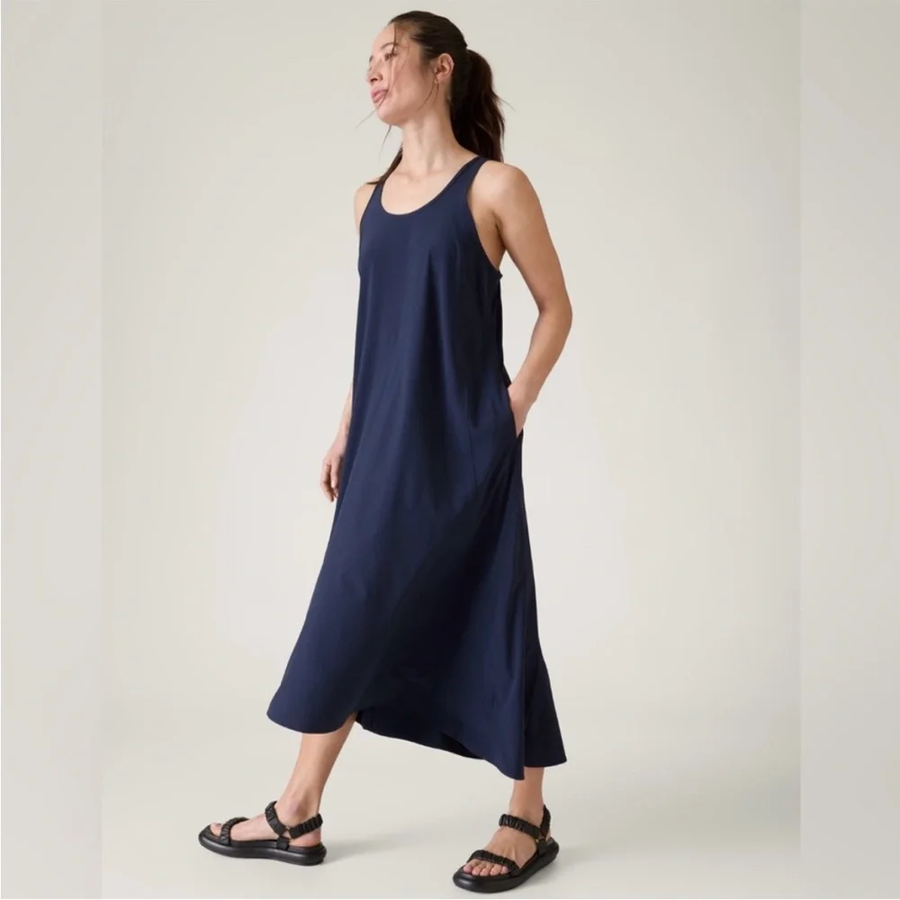 Athleta Presidio Dress Navy - Picture 1 of 8